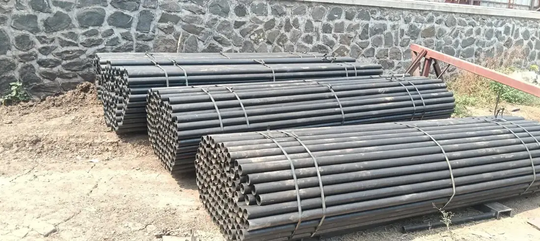 Bundled bends and straight tubes in the yard